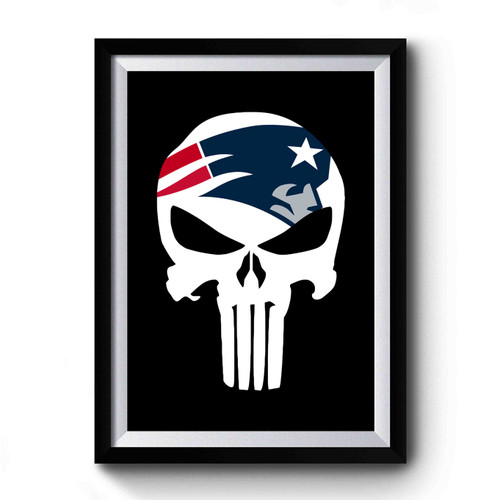 New England Patriots Punisher Logo Premium Poster