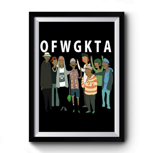Ofwgkta Odd Future Adventure Time Wolf Gang Tyler Premium Poster
