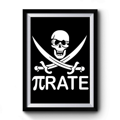 Pirate Pi Rate Funny Math Pi Premium Poster