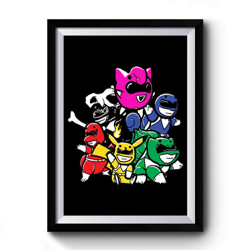 Pokemon Power Ranger Spoof Premium Poster