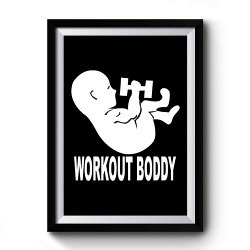 Pregnancy Workout Buddy Pregnancy Announcement Maternity Premium Poster