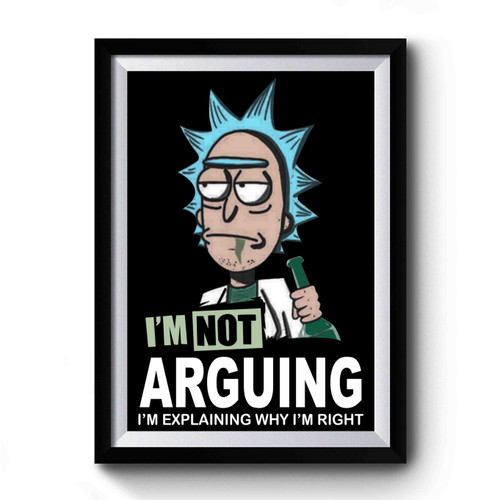 Rick And Morty Arguing Premium Poster
