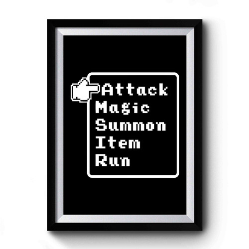 Rpg Final Fantasy Battle Menu Videogame Premium Poster