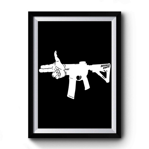 Second Amendment Gun Hand Premium Poster