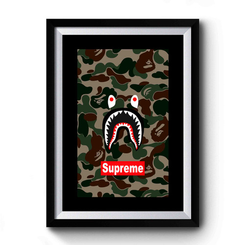 Shark Camo Bathing Bape Supreme Premium Poster