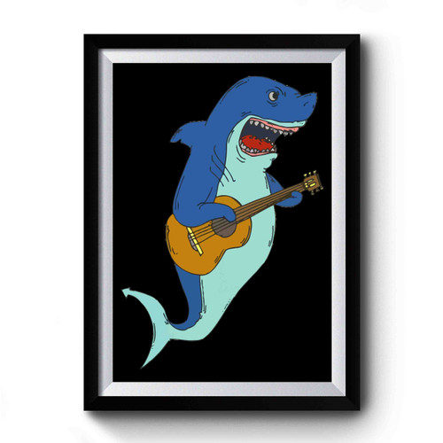 Shark Playing Guitar Guitar Shark Premium Poster
