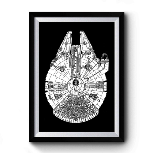 Star Wars Inspired Millenium Falcon Premium Poster