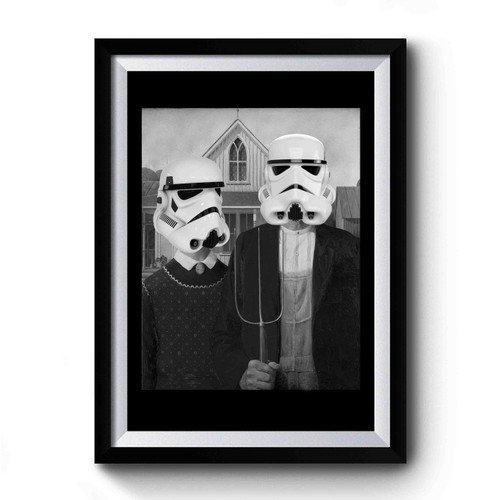 Stormtrooper Star Wars American Gothic Premium Poster