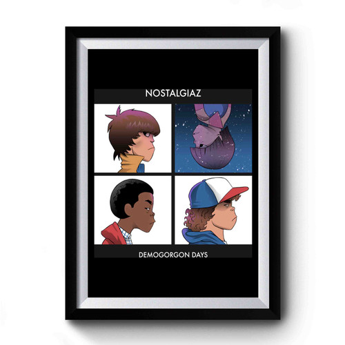 Stranger Things Parody Gorillaz Demogorgon Sci Fi Fantasy 1 Premium Poster