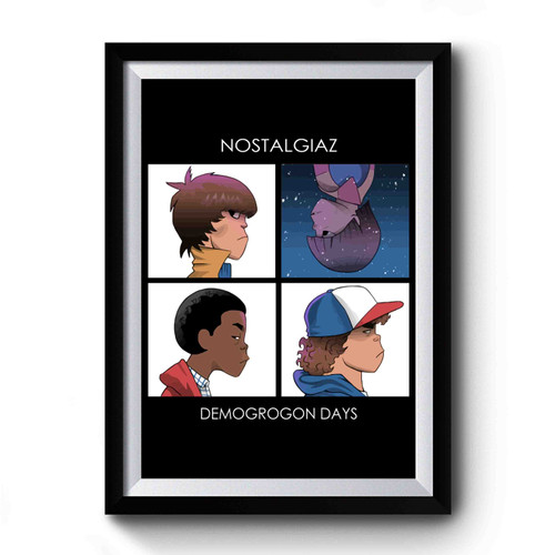 Stranger Things Parody Gorillaz Demogorgon Sci Fi Fantasy 2 Premium Poster