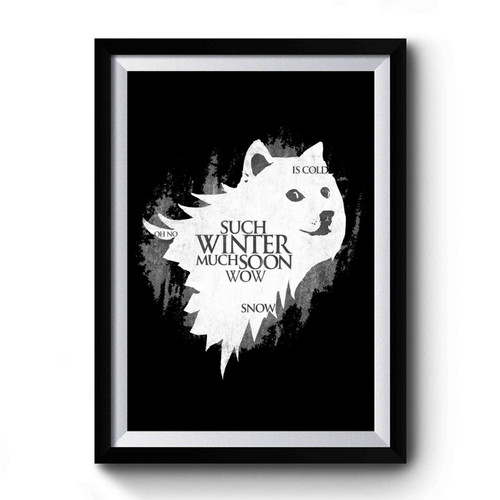 Such Winter Much Soon Wow Snow Premium Poster