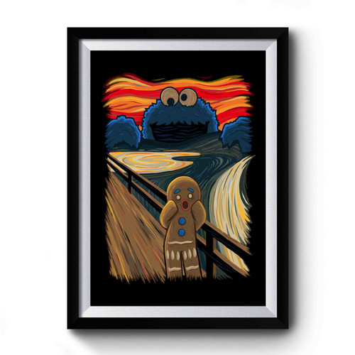 The Scream Funny Cookie Monster 1 Premium Poster