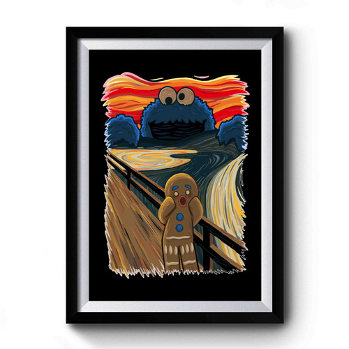 The Scream Funny Cookie Monster Premium Poster