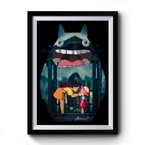 Totoro And The Sisters Background Premium Poster