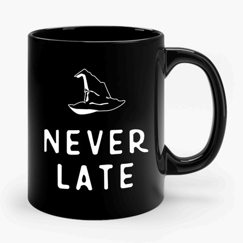 Never Late Wizard Sorry I'm Late Book Lover Literary Ceramic Mug