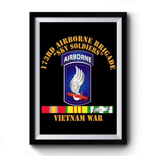 173rd Airborne Brigade W Vn Svc Ribbons Premium Poster