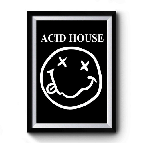 Acid House Smiley Face Hip Hop Logo Premium Poster