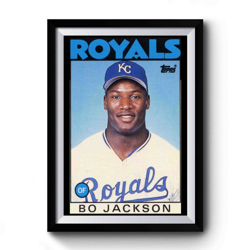 Bo Jackson Kansas City Royals Baseball Card Premium Poster