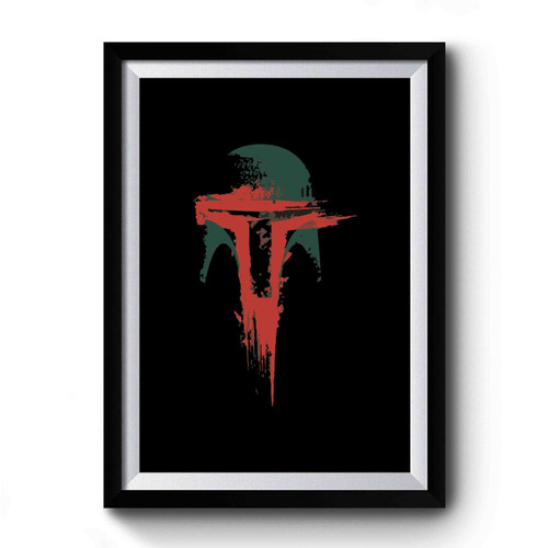 Bounty Hunter Boba Fett Blood Grunge Star Wars Funny Premium Poster