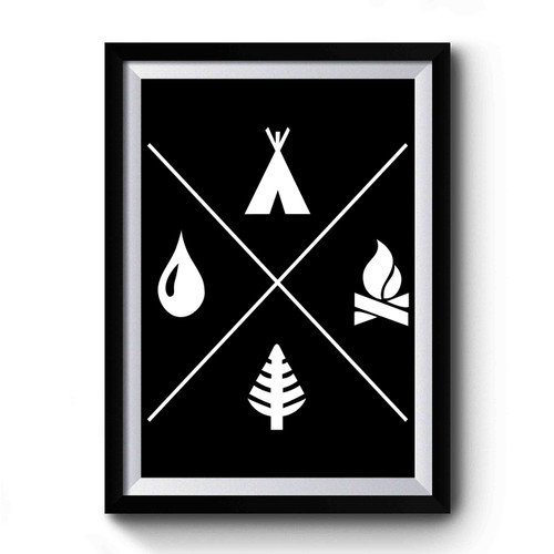 Boy Scout Camping Explorer Premium Poster