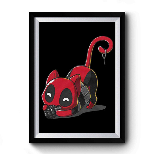 Catpool Cat Deadpool Premium Poster