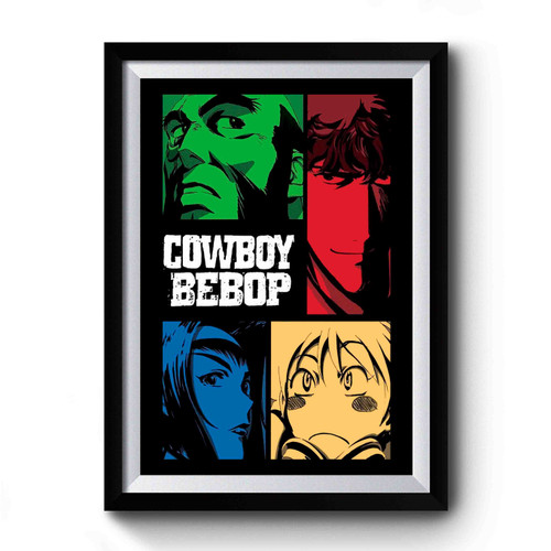 Cowboy Bebop Squad Minimalist Colorful Silhouette Anime Premium Poster