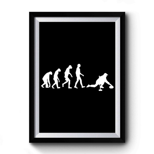 Curling Evolution Premium Poster
