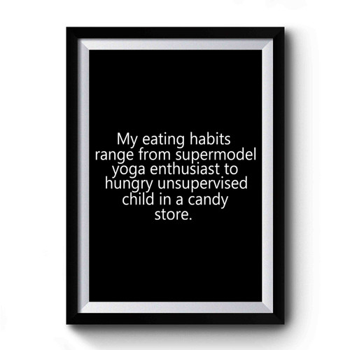 Diet Foodie Funny Food Exercise Funny Quote Premium Poster