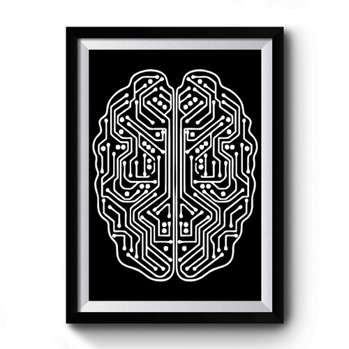 Digital Brain Mind Hacker Programmer Premium Poster