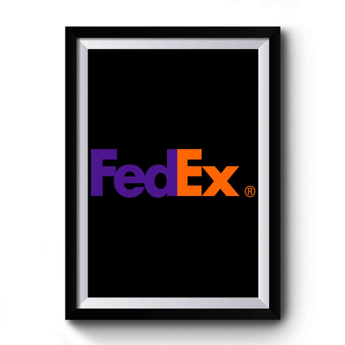 Fedex Logo With Purple And Orange Color Premium Poster