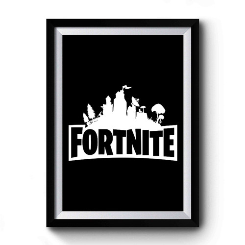 Fortnite Battle Royale Game Logo Premium Poster