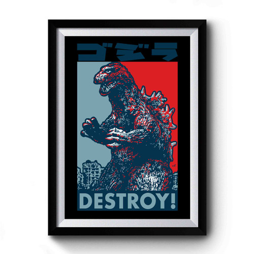 Godzilla Japanese Monster Premium Poster