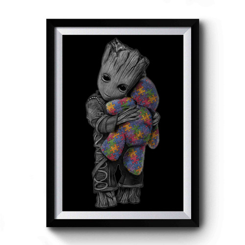 Groot Hug Teddy Bear Autims Premium Poster