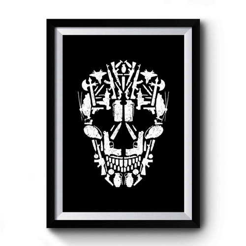 Guns Bullets Skull Gun Premium Poster