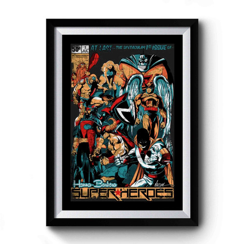 H.B. Super Heroes Premium Poster
