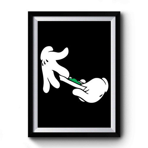 Hands Rolling Joint 420 Weed Pot Premium Poster