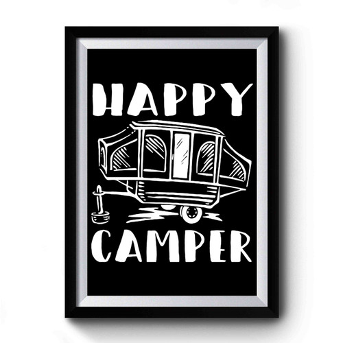 Happy Camper Pop-Up Camper Camping Premium Poster