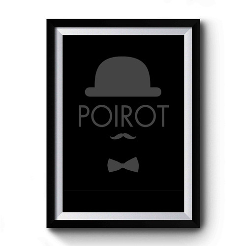 Hercule Poirot Illustration Premium Poster
