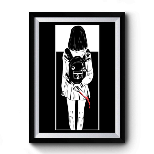 Horror Knife Blood Girl Japan Anime Manga Battle Royale B Movie Splatter Premium Poster