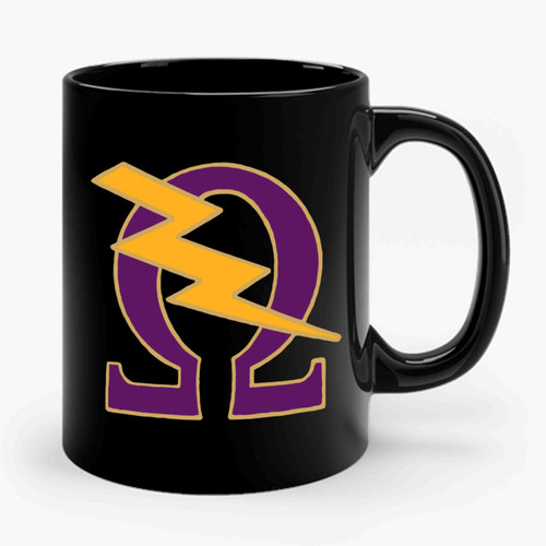 Omega Psi Phi Purple Omega Lighting Bolt Ceramic Mug