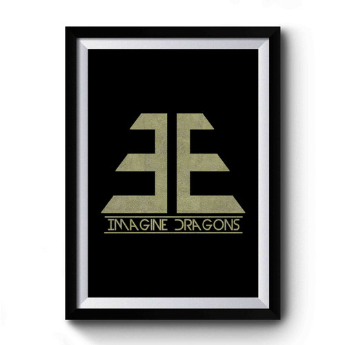 Imagine Dragons Gold Grey Tile Titanium Premium Poster