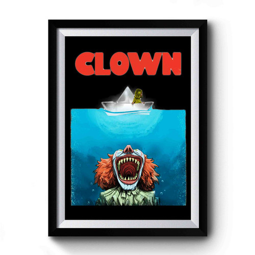 Jaws Parody I T Clown Movie Premium Poster