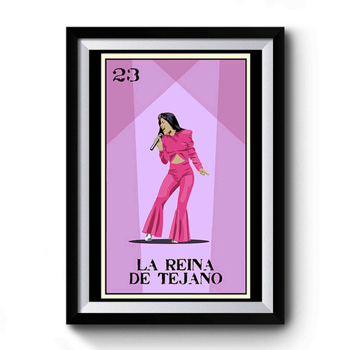 La Reina De Tejano Mexican Loteria Cumbia Premium Poster