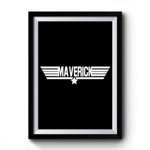Maverick Military Logo Funny Premium Poster