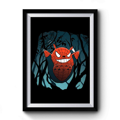 My Friendly Neighbor Totoro Spiderman 1 Premium Poster