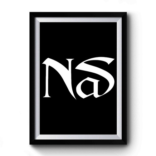 Nas White Logo Premium Poster