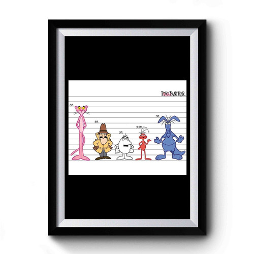 Pink Panther Height Comparison Chart Premium Poster