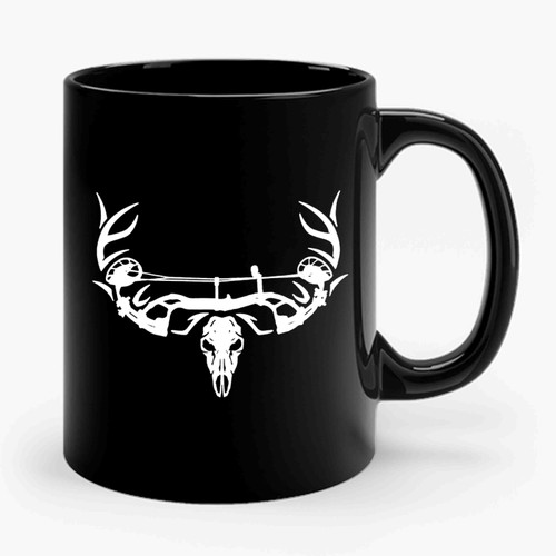 Archery Bow Hunting Deer Skull Ceramic Mug