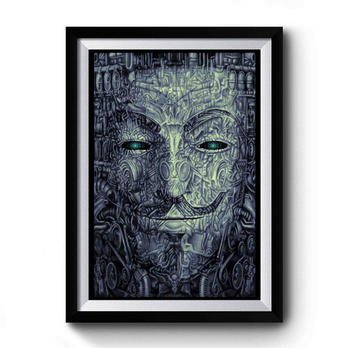 Psychedelic Anonymous Fear Us Guy Fawkes Mask Premium Poster