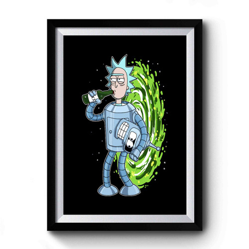 Rick And Morty Bender Drinking Premium Poster